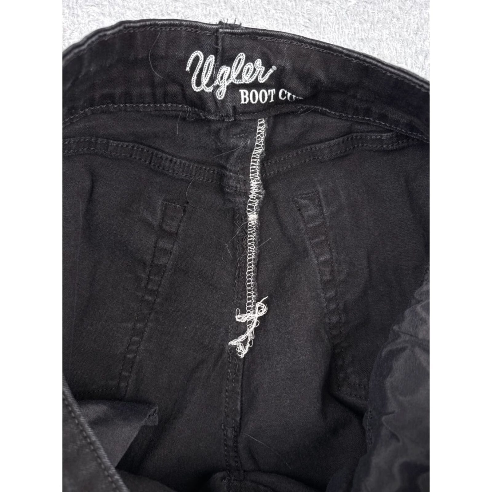 Wrangler Wrangler Jeans Womens Bootcut Denim Black 36x27 Mid Rise 17 Cotton Blend 5-Pocket Retro Slimming Logo Embroidered Size 38" / US 16 / IT 52 - 2 Thumbnail