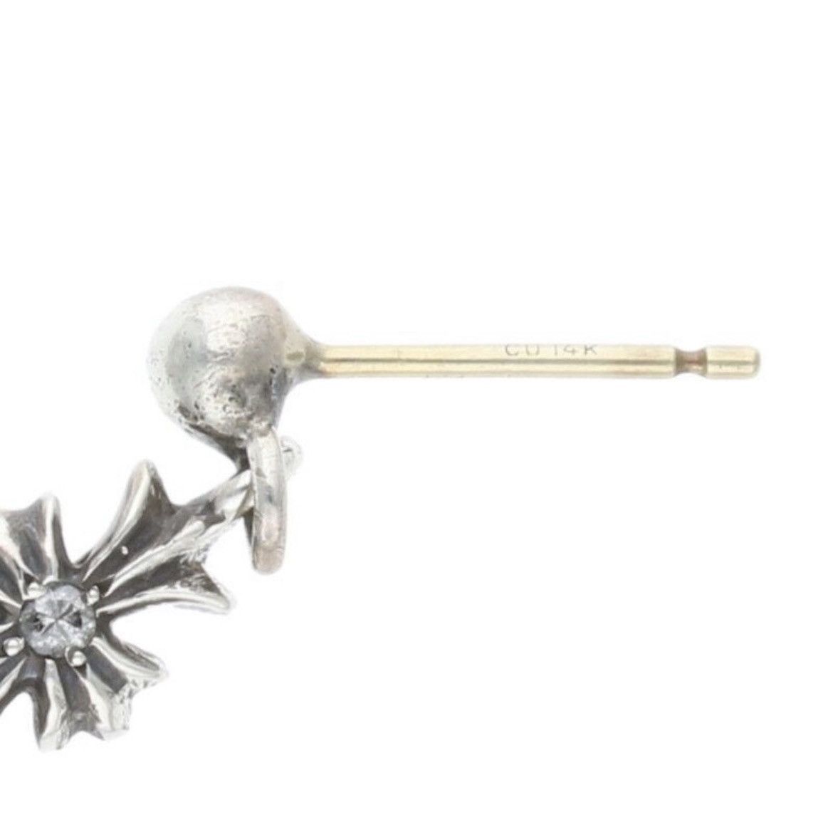 Chrome Hearts Chrome Hearts Tiny ECH Plus Drop Diamond Earring Size ONE SIZE - 5 Thumbnail