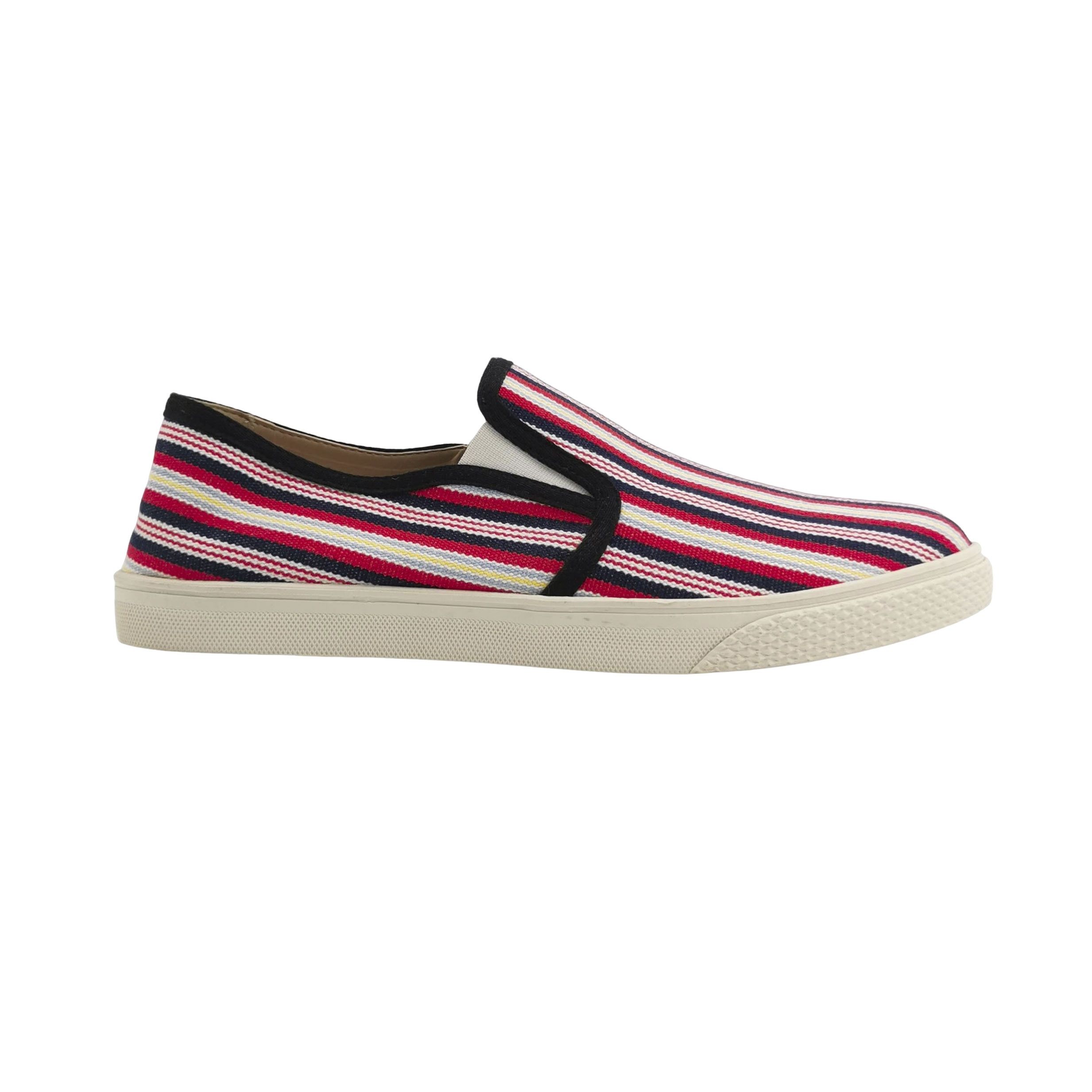 Stella McCartney Stella McCartney Striped Canvas Slip Ons 41 Size US 8 / EU 41 - 1 Thumbnail
