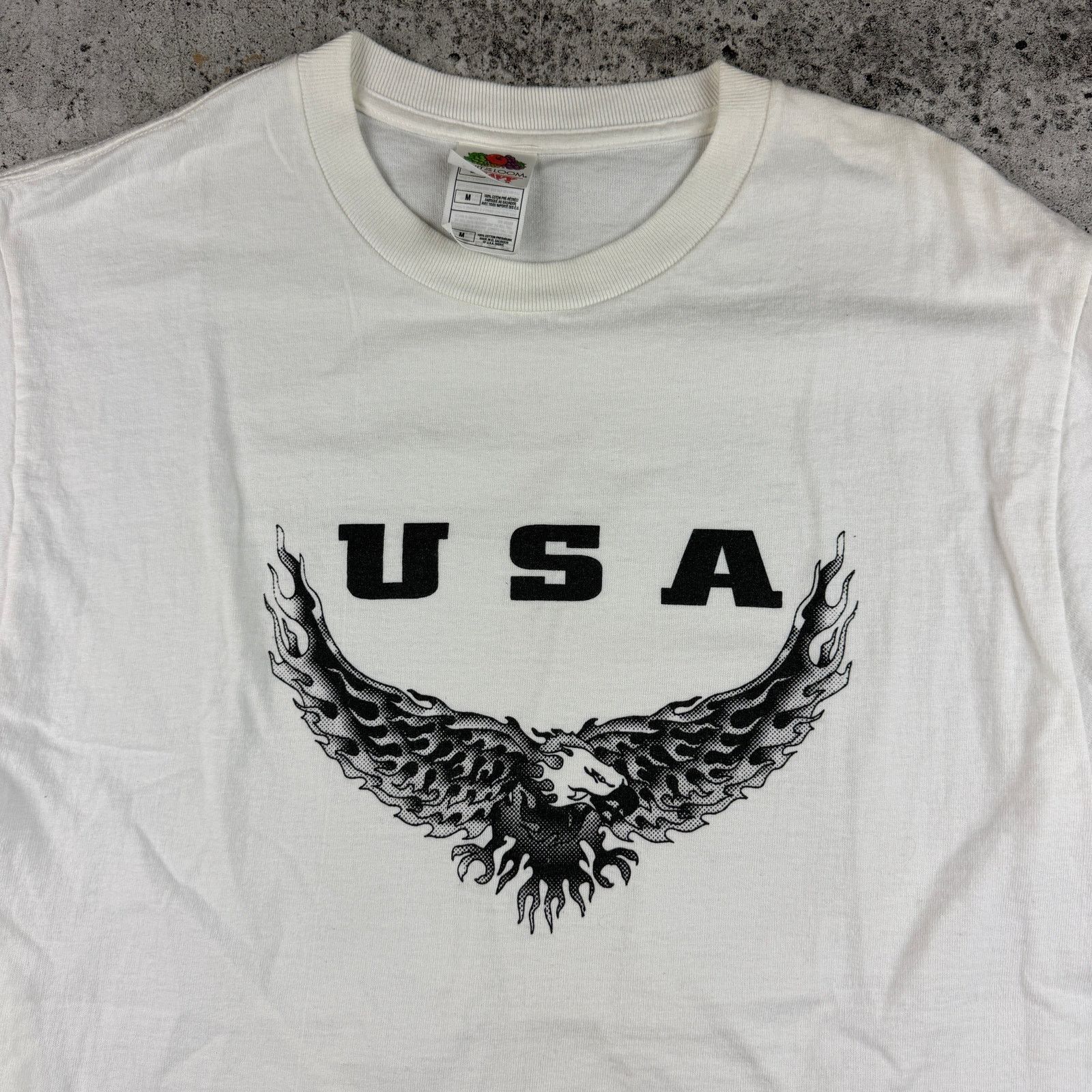 Fruit Of The Loom Y2K USA Bald Eagle Shirt Size Medium Size US M / EU 48-50 / 2 - 2 Thumbnail