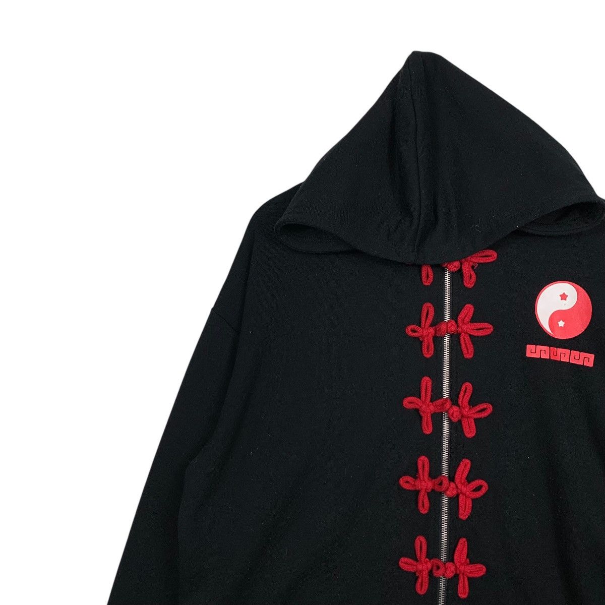 Japanese Brand LISTEN FLAVOUR Mandarin Zipper Hoodies Big Logo #1774-C78 Size US L / EU 52-54 / 3 - 9 Thumbnail