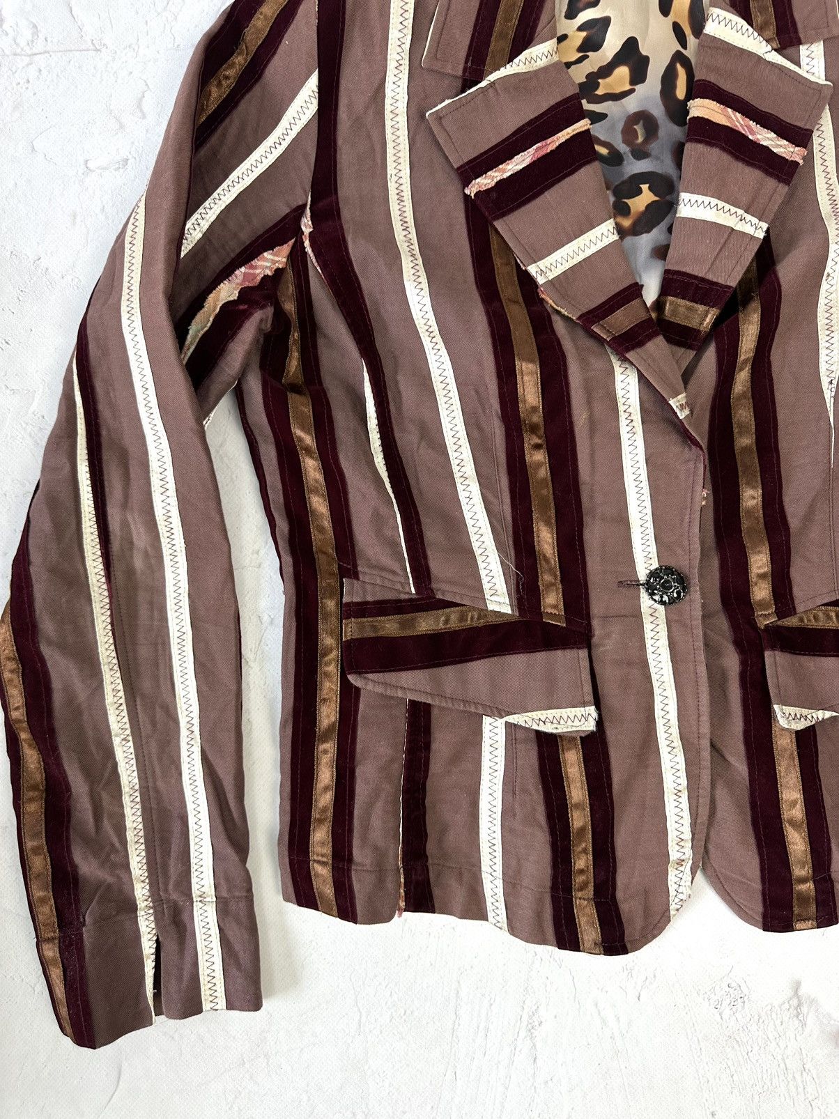 Beauty Beast × If Six Was Nine × Vintage Vintage Stripped Blazer Size M / US 6-8 / IT 42-44 - 4 Thumbnail