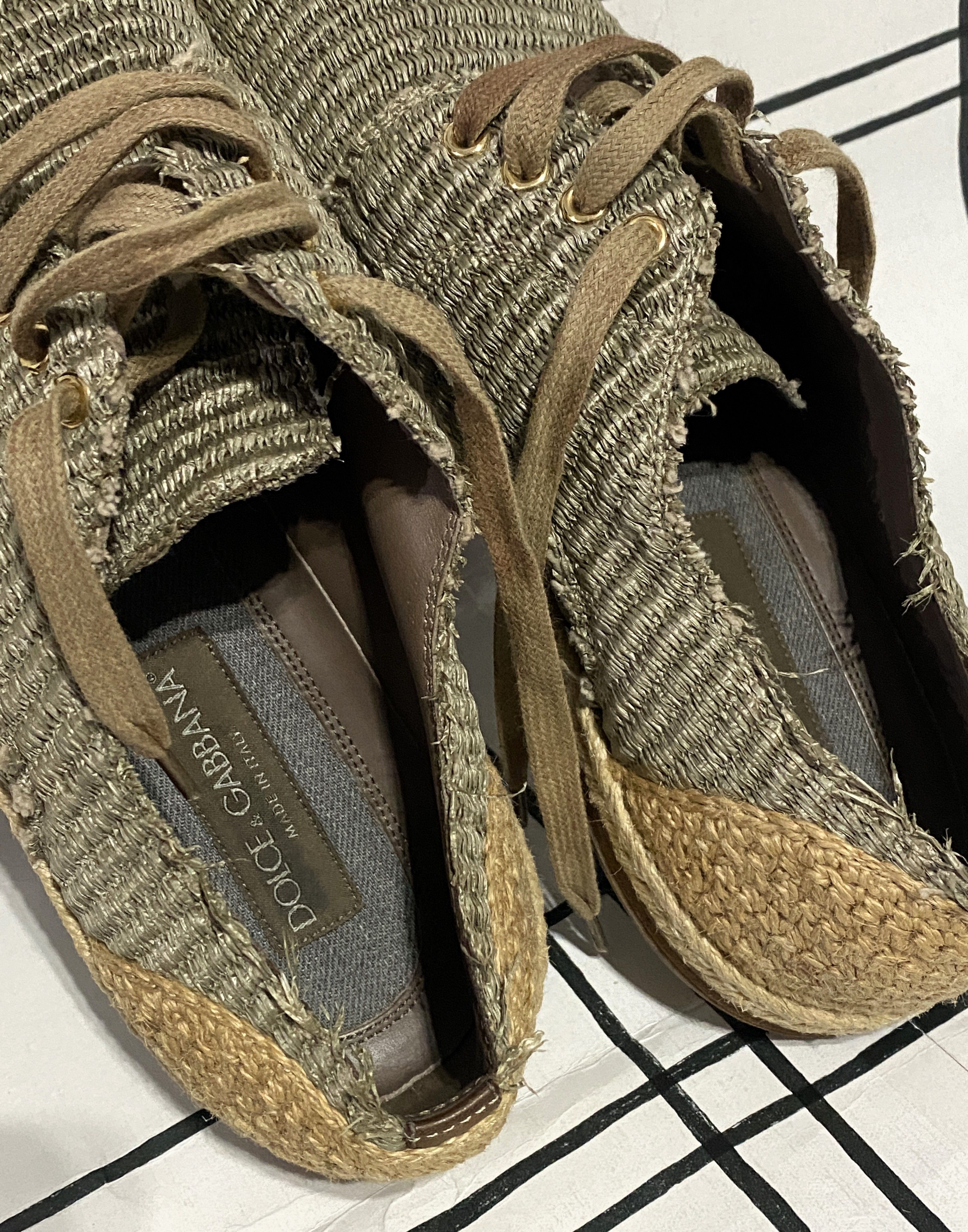 Dolce & Gabbana Dolce & Gabbana straw summer shoes Size US 8.5 / EU 41-42 - 9 Thumbnail