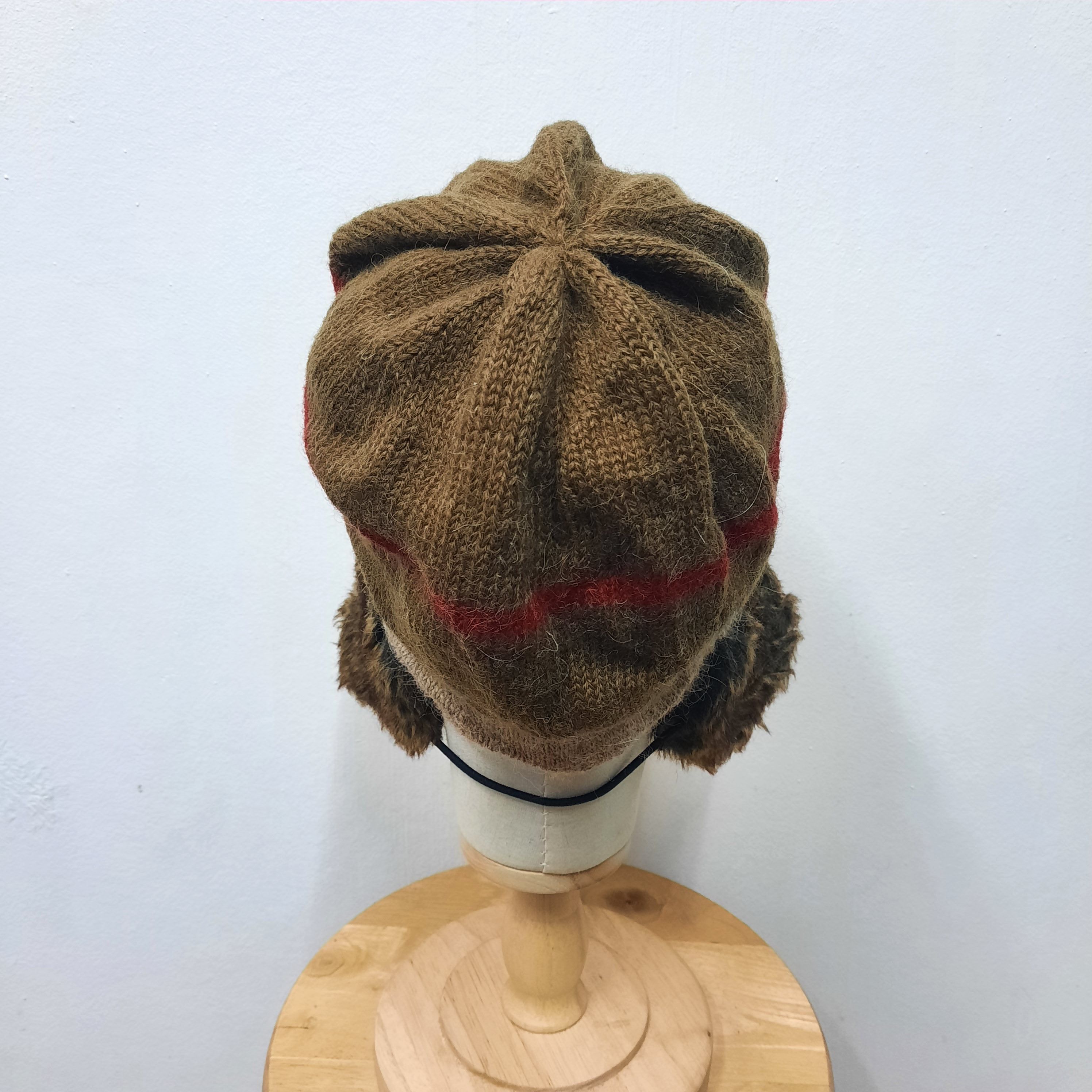 Japanese Brand 🏔 Vintage japanese brand fur wool earflap beanie hat Size ONE SIZE - 3 Thumbnail