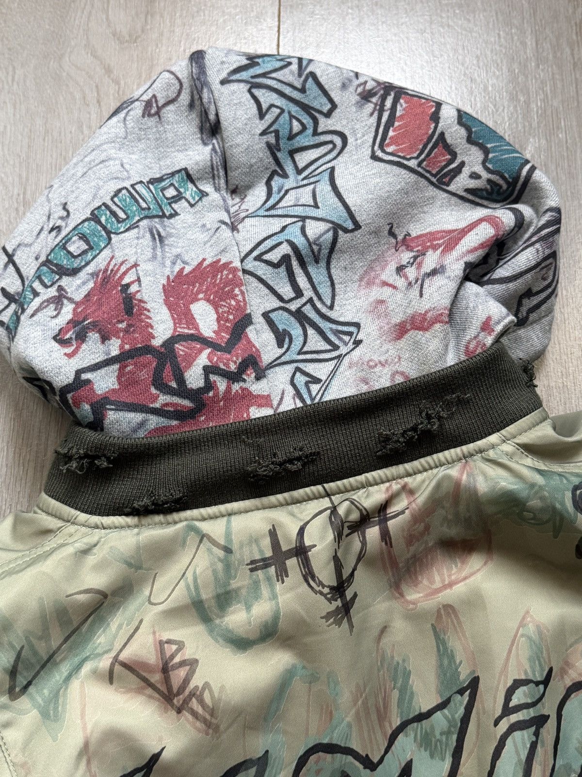 Mowalola Mowalola Graffiti Print Bomber Jacket Size US XL / EU 56 / 4 - 6 Thumbnail