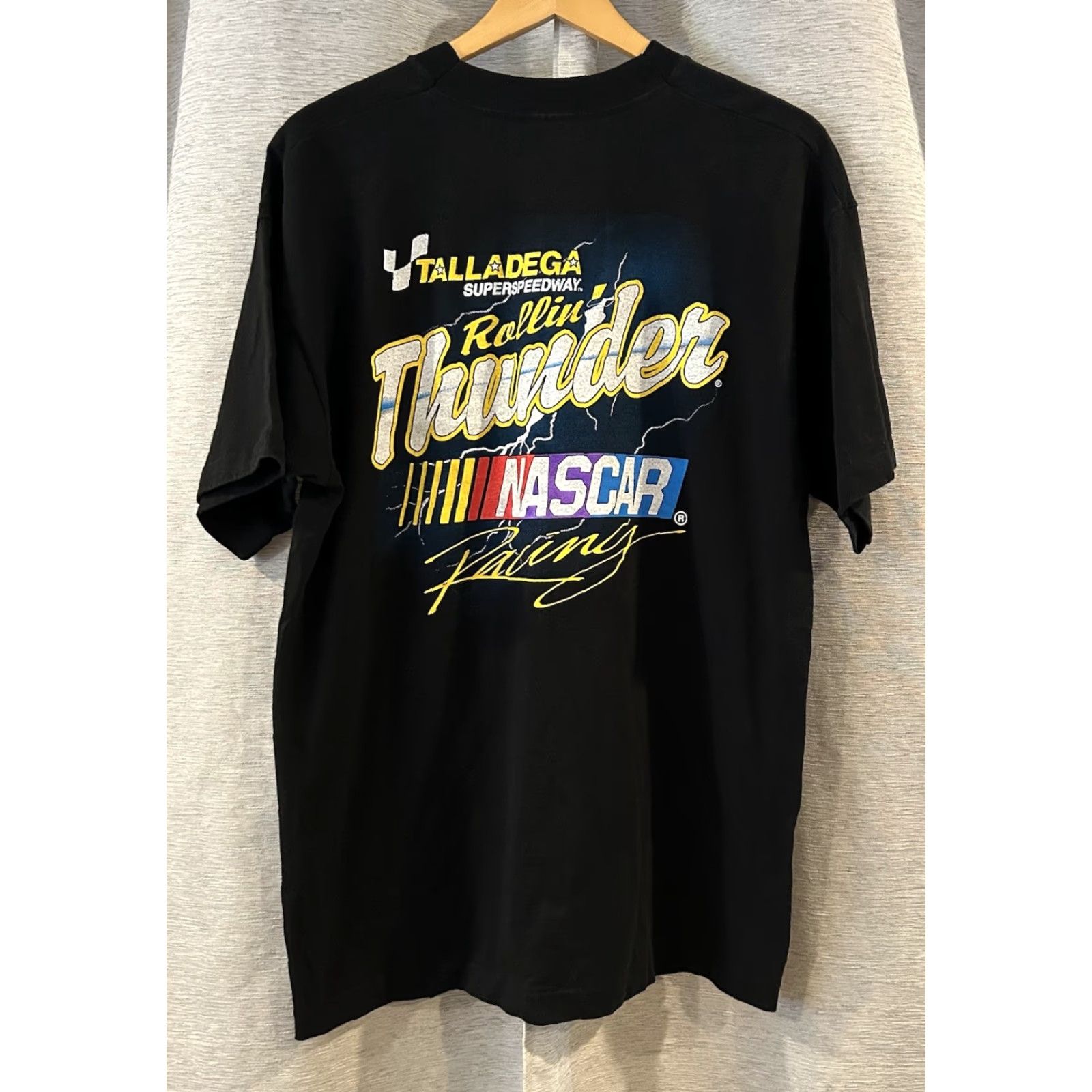 NASCAR VINTAGE Nascar 1997 TALLADEGA Racing Shirt XL Unisex Black Short Sleeve Cotton 1990s Mens Womens Boys Girls Size US XL / EU 56 / 4 - 3 Thumbnail