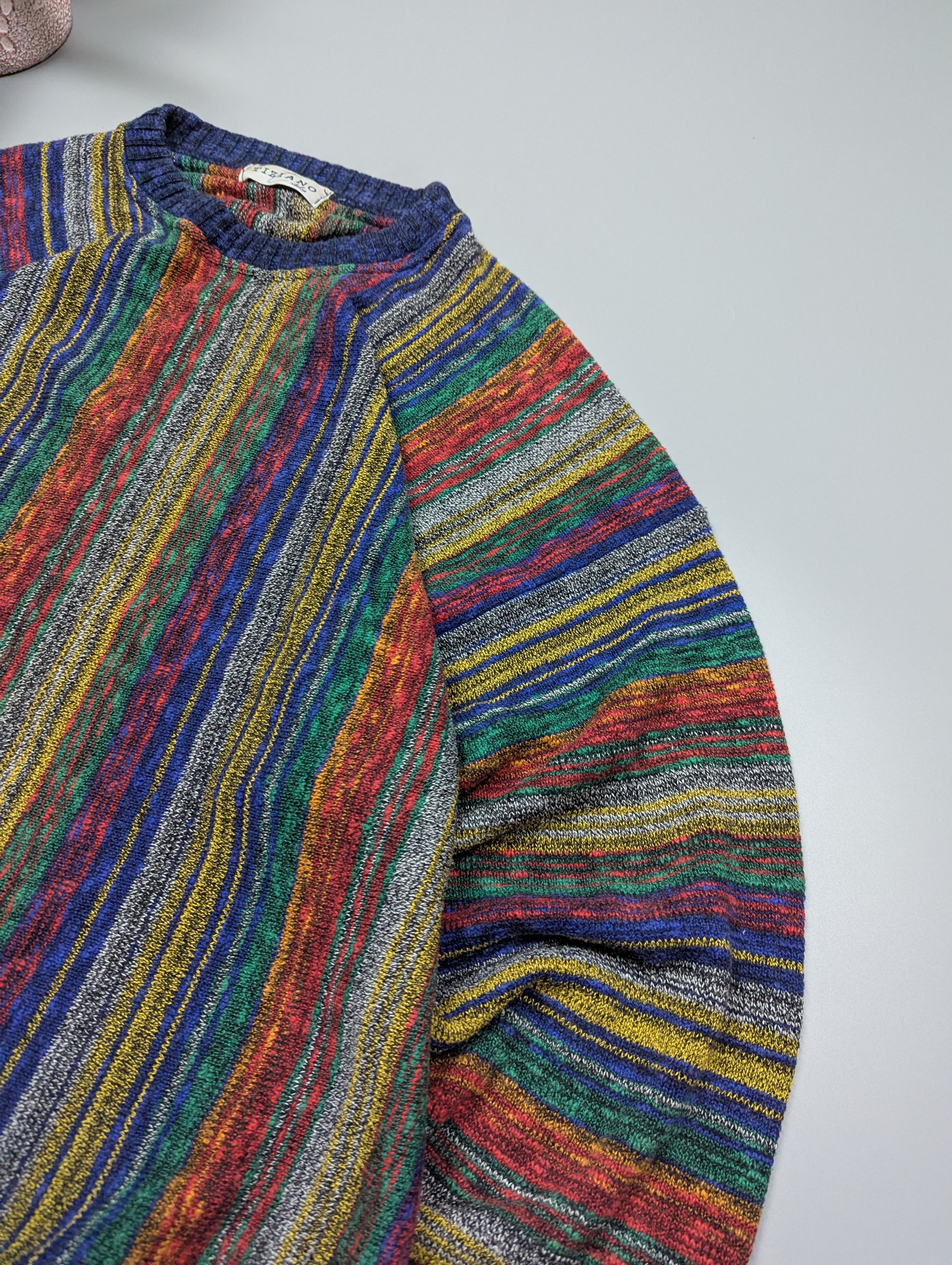 Vintage 90s Coogi Style Textured Sweater Cotton Traders Pullover Size US L / EU 52-54 / 3 - 7 Thumbnail