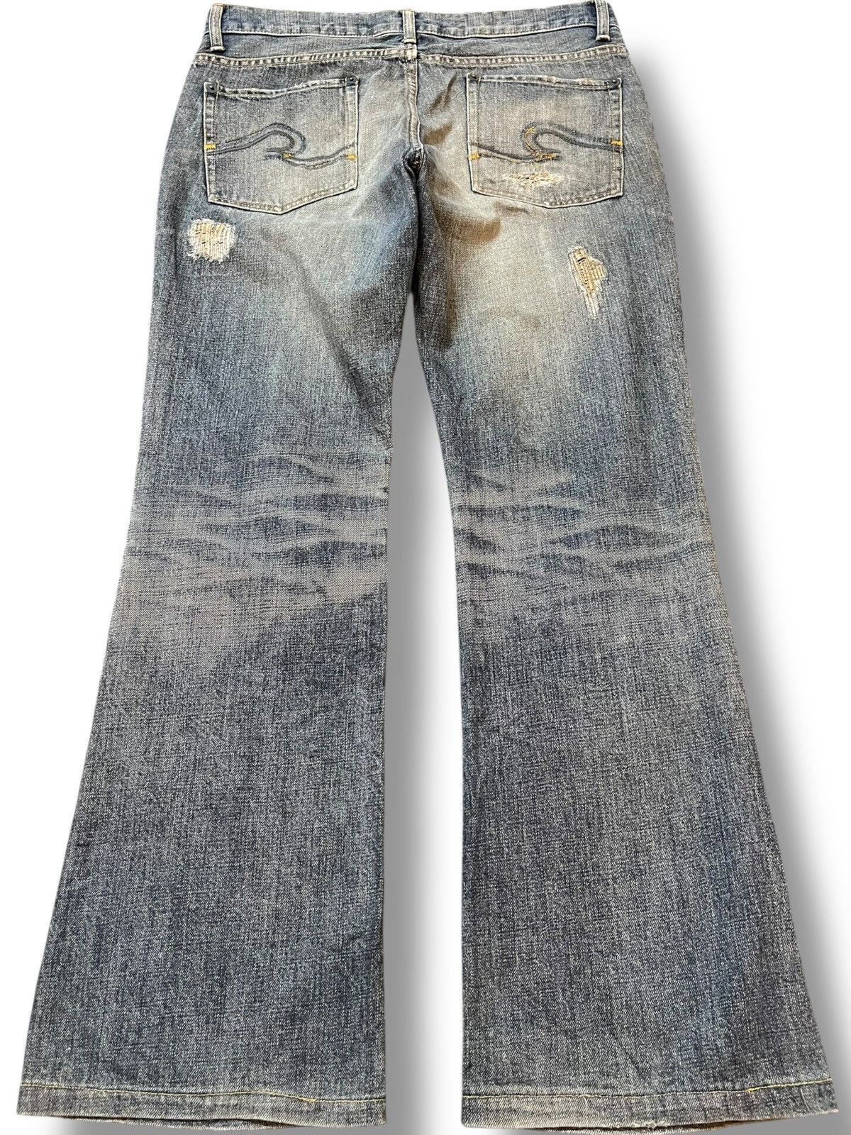 20471120 Vintage 291295 Homme Flare Grunge Distressed Denim Size US 32 / EU 48 - 5 Thumbnail