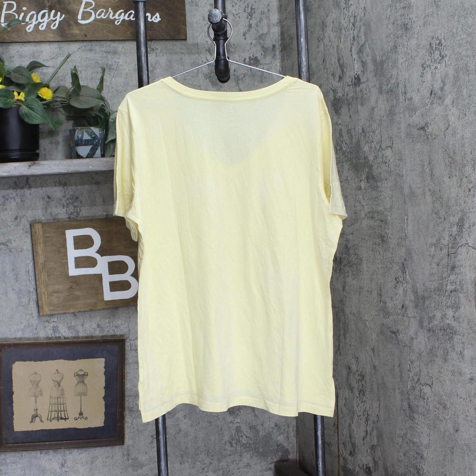 Other NWT Member's Mark V-Neck T-Shirt Tee DLT4876S S Yellow Rose Size S / US 4 / IT 40 - 2 Thumbnail