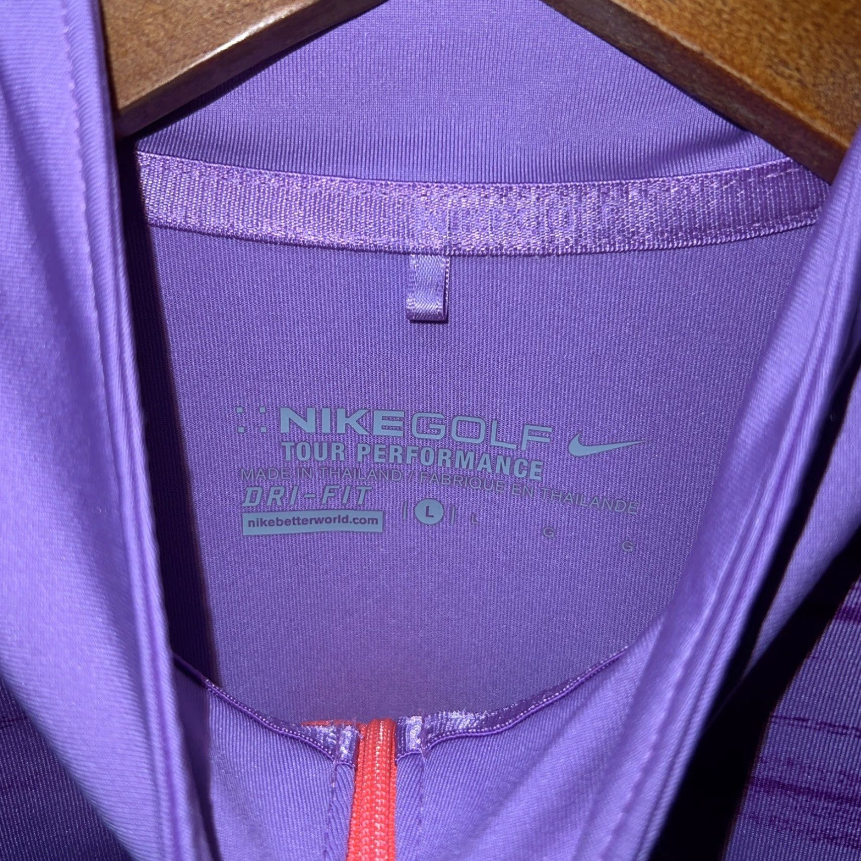 Nike VINTAGE Nike Golf Tour Performance Women’s Half Zip Shirt Pink Size L Activewear Size L / US 10 / IT 46 - 3 Thumbnail
