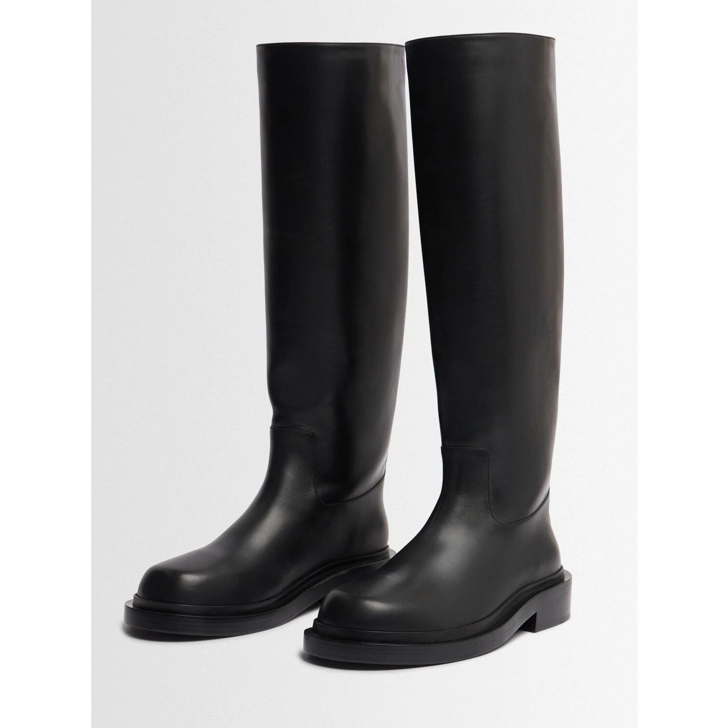 Jil Sander JIL SANDER $2250 Black Leather High Boots New & Authentic (W Size US 9 / IT 39 - 2 Thumbnail