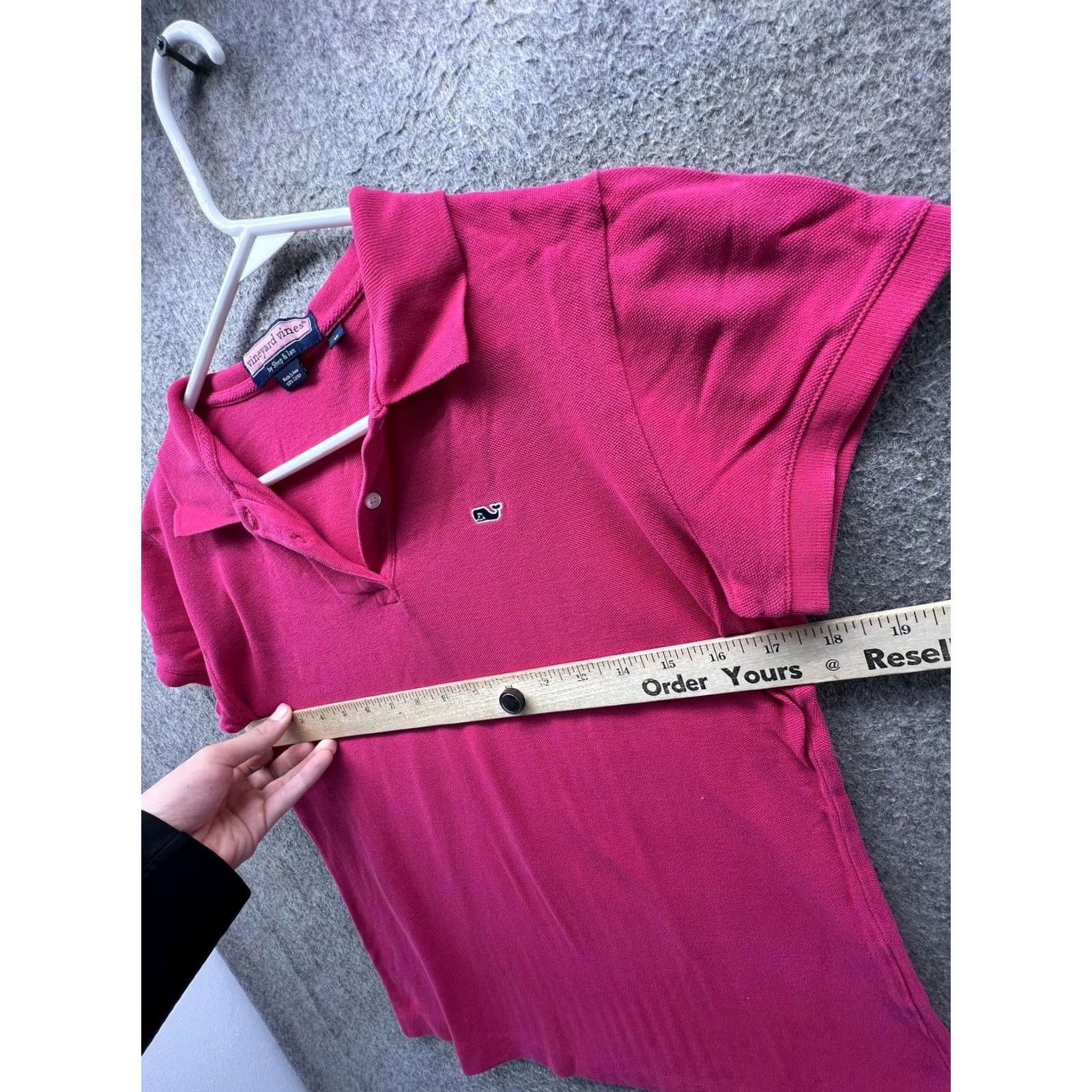 Vineyard Vines Vineyard Vines Polo Shirt Womens M Pink Short Sleeve Collared 100% Cotton Top Size M / US 6-8 / IT 42-44 - 2 Thumbnail