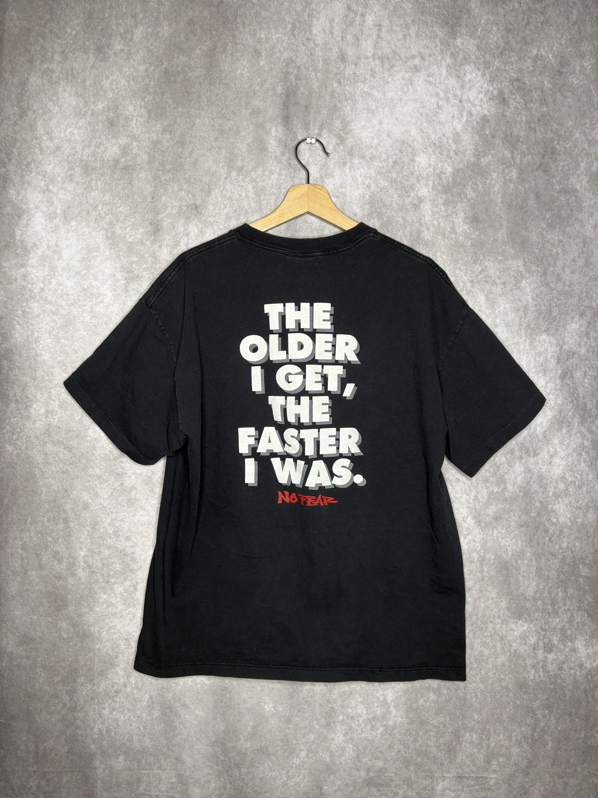 極フェード90s XL NO FEAR メッセージ vtg Tシャツ sk8 90s vintage 