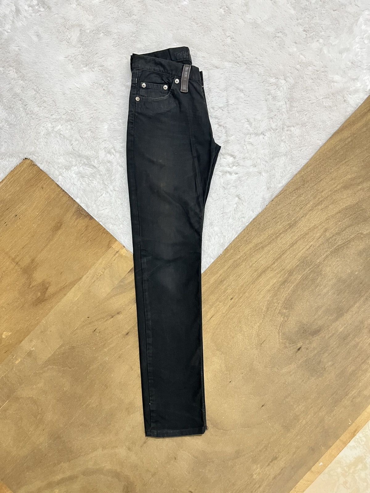 Other Twenty Works Black Leather Pocket Jeans Y2K Japan Size US 30 / EU 46 - 6 Thumbnail