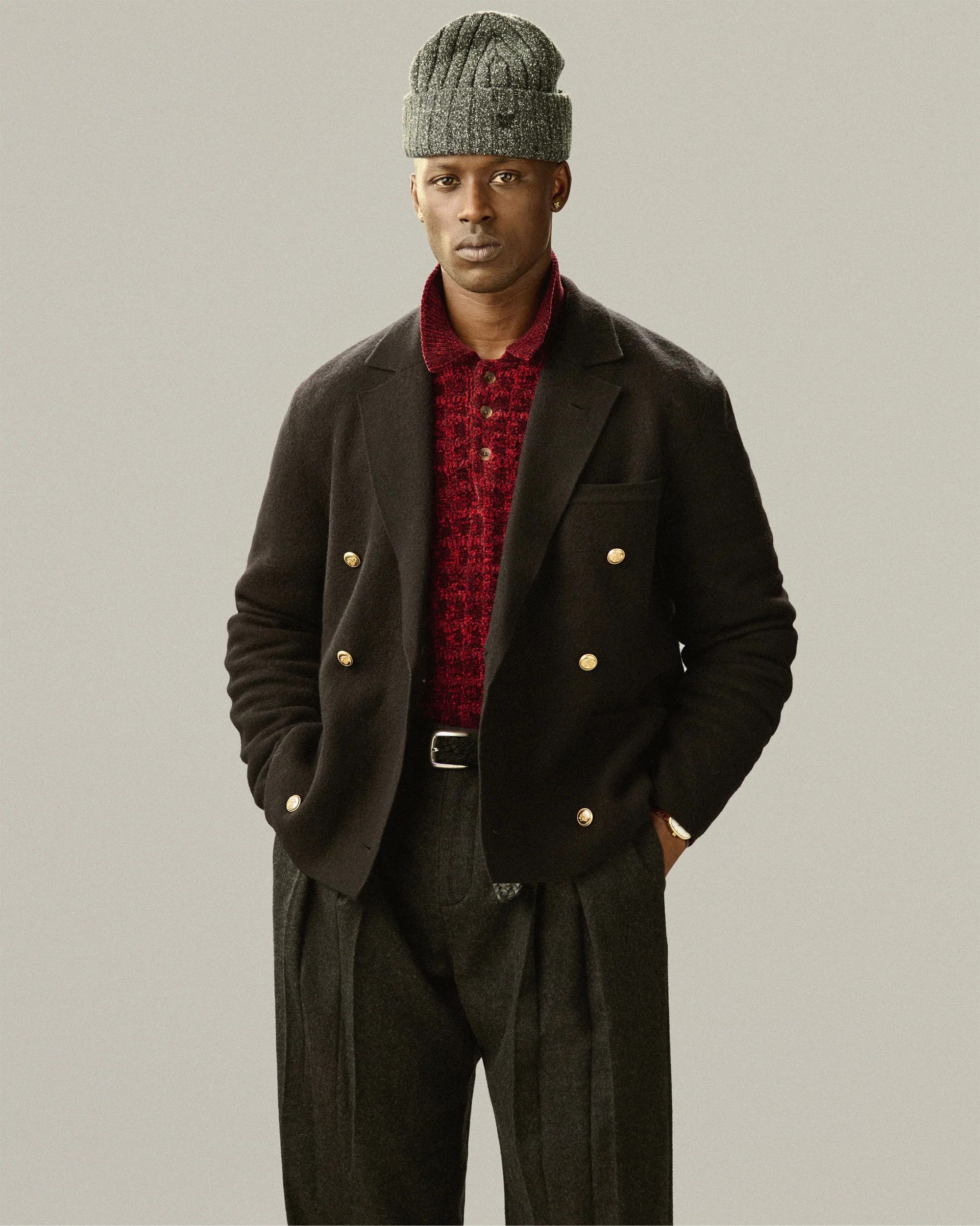 Aime Leon Dore Long-Sleeve Waffle Knit Polo Size US XL / EU 56 / 4 - 2 Thumbnail