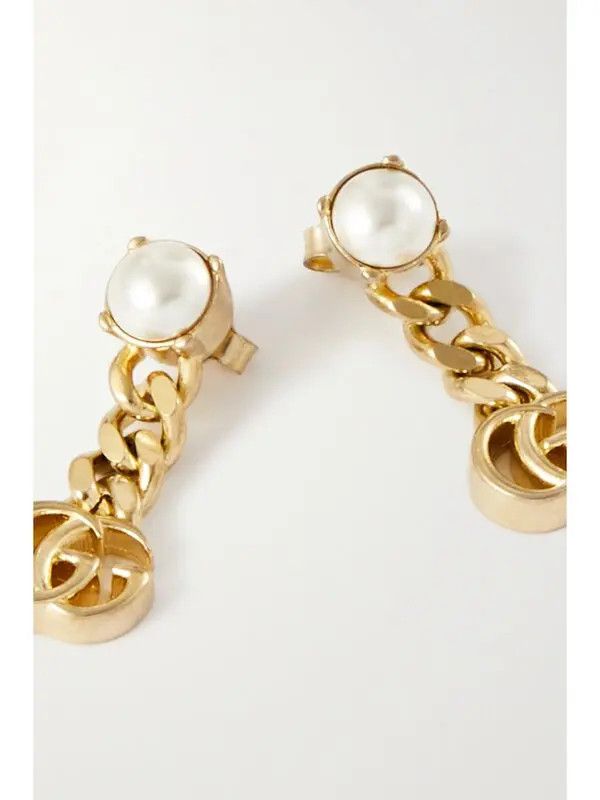 Gucci oc11z0126 Size: OS / Pearl Double G Earrings In Multicolor Size ONE SIZE - 3 Thumbnail