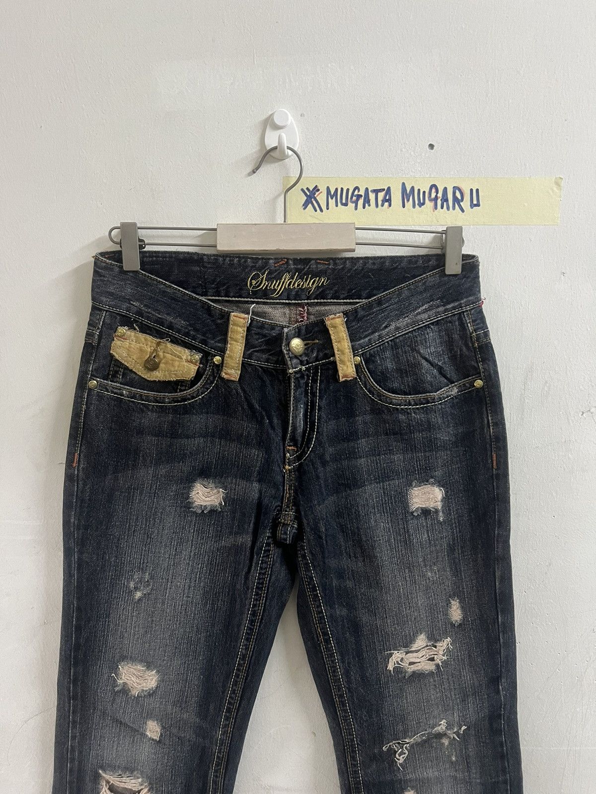 FLARED🔥THRASHED RIPPED DENIM PANT