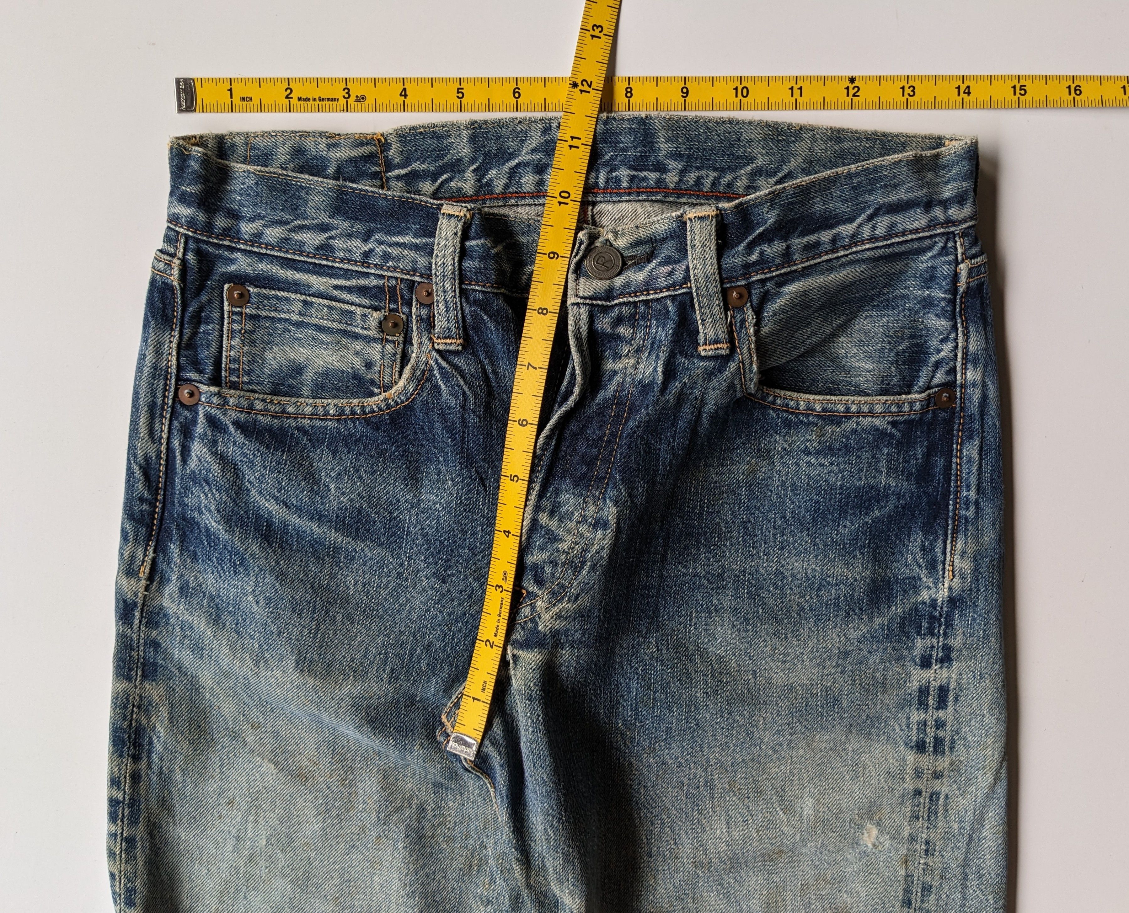 45rpm × Japanese Brand Vintage 45rpm distressed selvedge jeans Size US 28 / EU 44 - 8 Thumbnail