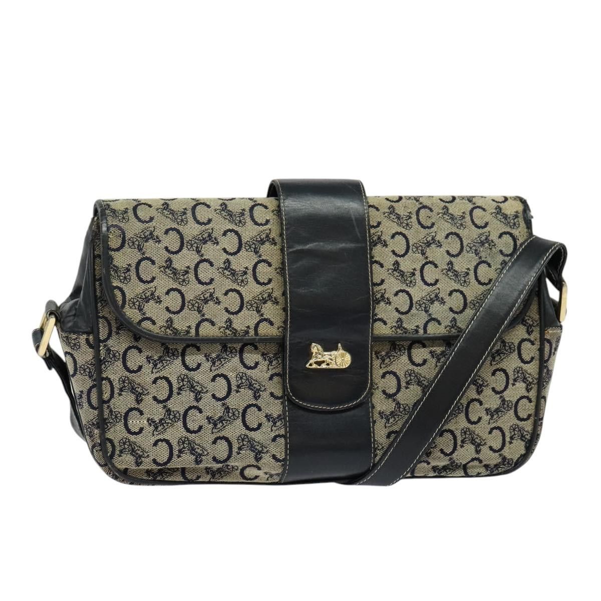 Celine CELINE C Sulky Shoulder Bag Canvas Navy Gold Size ONE SIZE - 1 Thumbnail