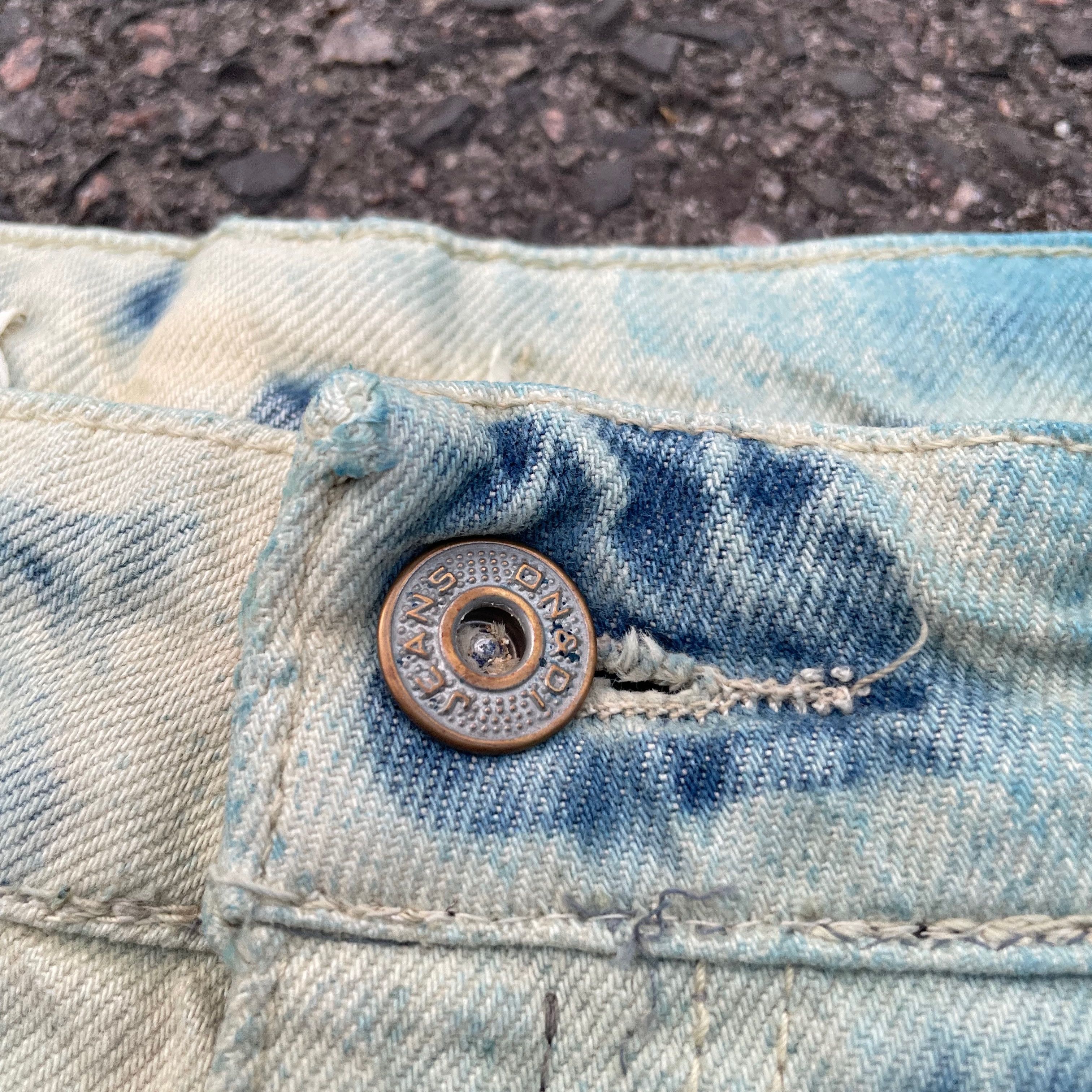 Other Custom Jeans Blue Bleached Denim Japanese Style Y2K Pants Size US 30 / EU 46 - 6 Thumbnail