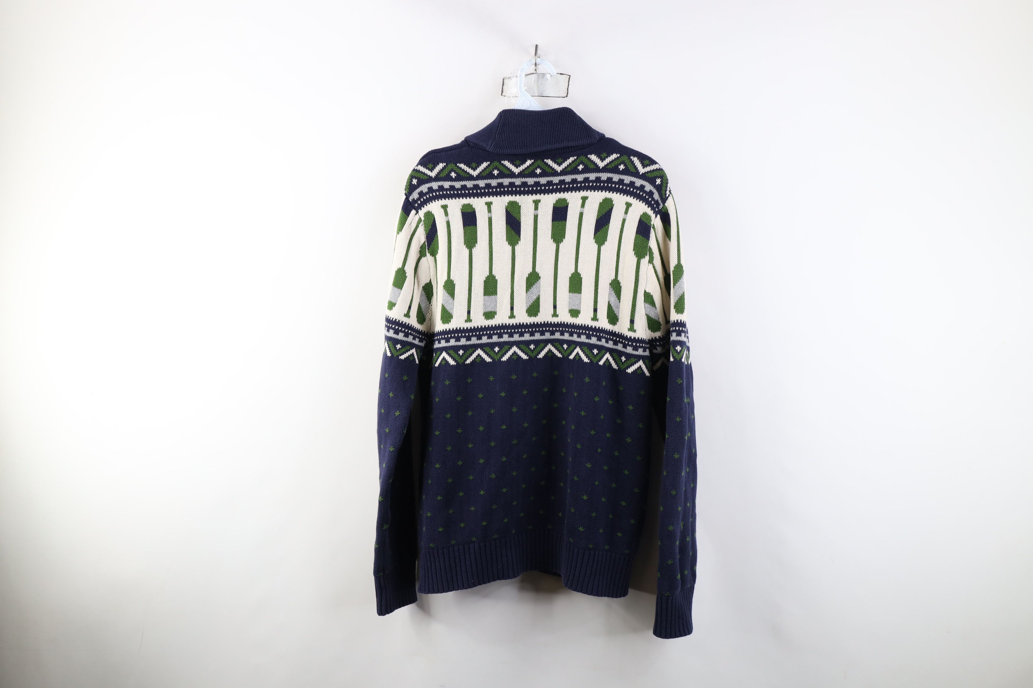 Vintage Vintage 90s Y2K Streetwear Fair Isle Shawl Cardigan Sweater Size US M / EU 48-50 / 2 - 11 Thumbnail