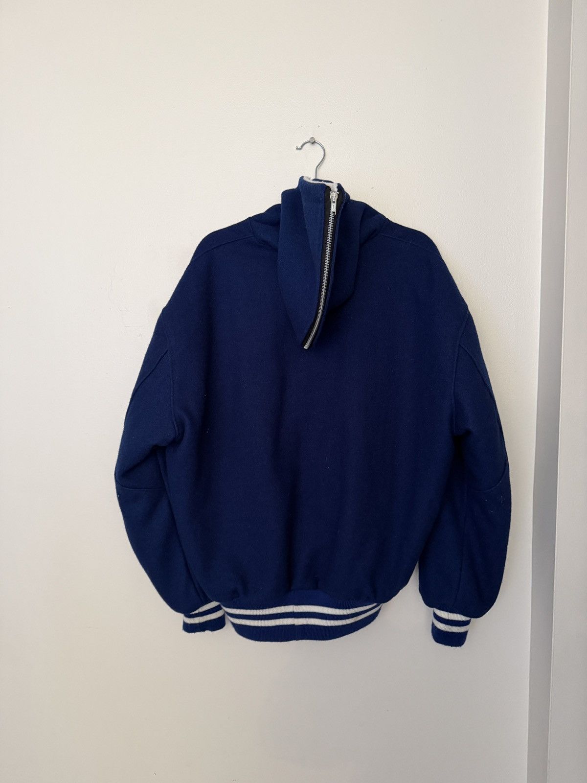 Delong Vintage Wool Delong Varsity jacket with zip hood Size US XL / EU 56 / 4 - 4 Thumbnail