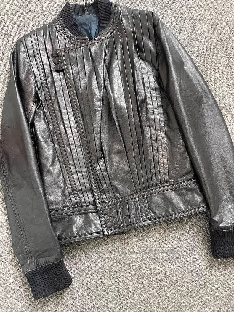 Dior Dior Pleated Bellows Crack Leather Jacket Size US S / EU 44-46 / 1 - 4 Thumbnail