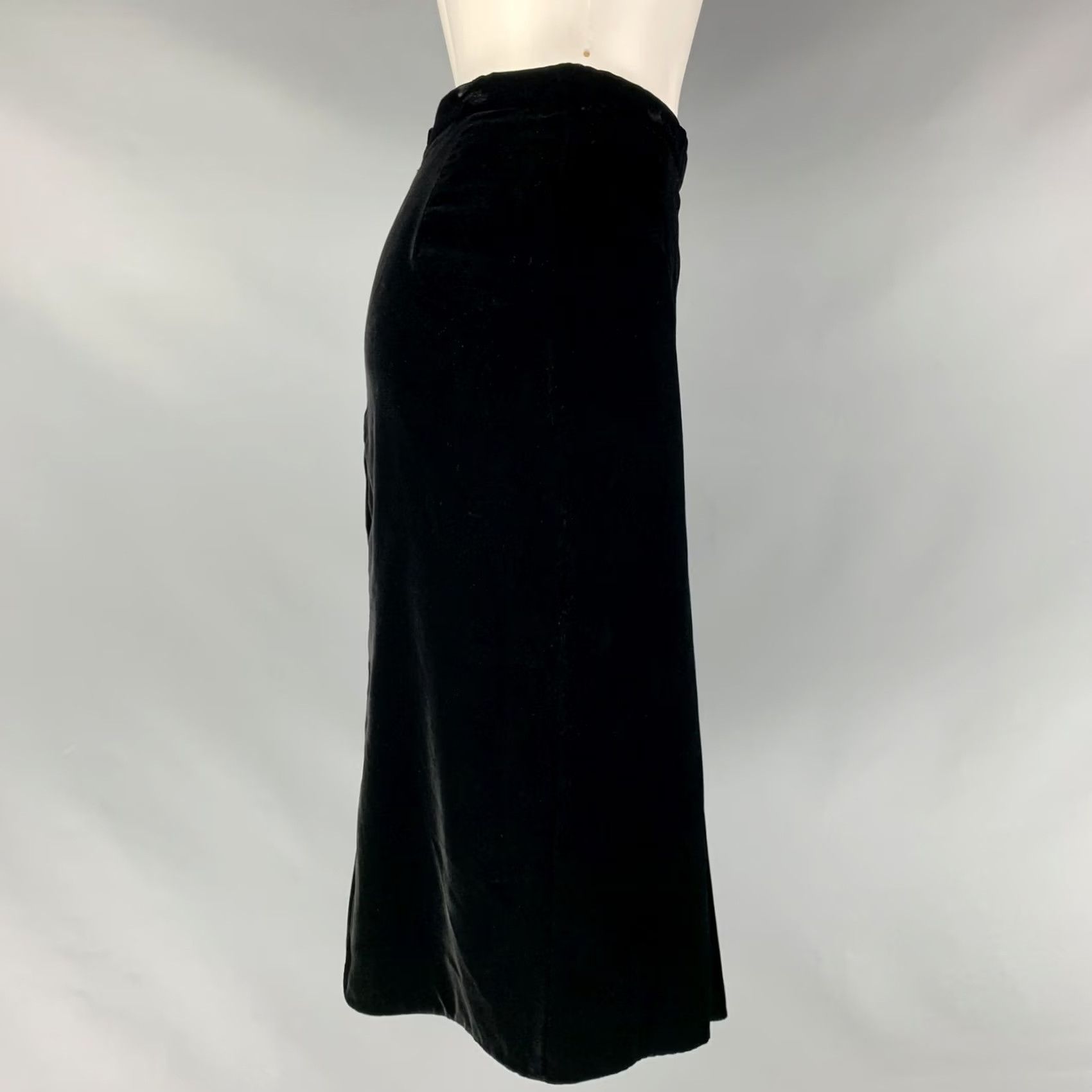 Dolce & Gabbana DOLCE & GABBANA Skirt Size 4 Black Viscose Silk Pleated Size 27" / US 4 / IT 40 - 2 Thumbnail