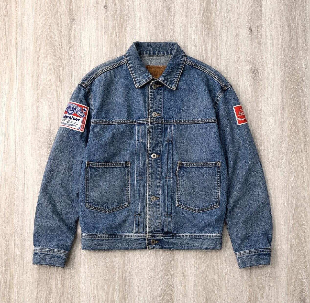Vintage Vintage 5160X Denim Jacket Budweiser Coca Cola Patch Size US M / EU 48-50 / 2 - 1 Thumbnail