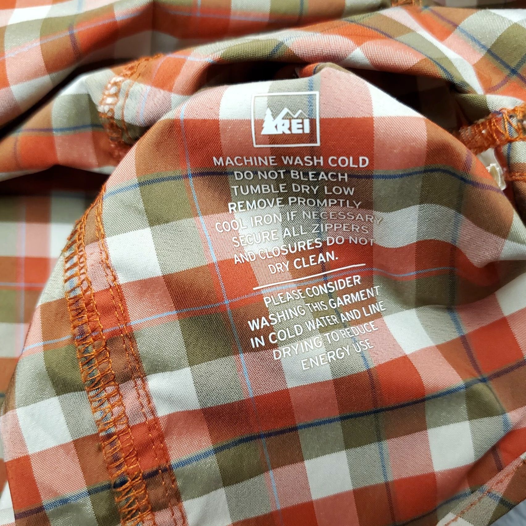 Vintage REI Shirt Men XL Rust Red Plaid Short Sleeve Polyester Performance Vented casual Size US XL / EU 56 / 4 - 5 Thumbnail