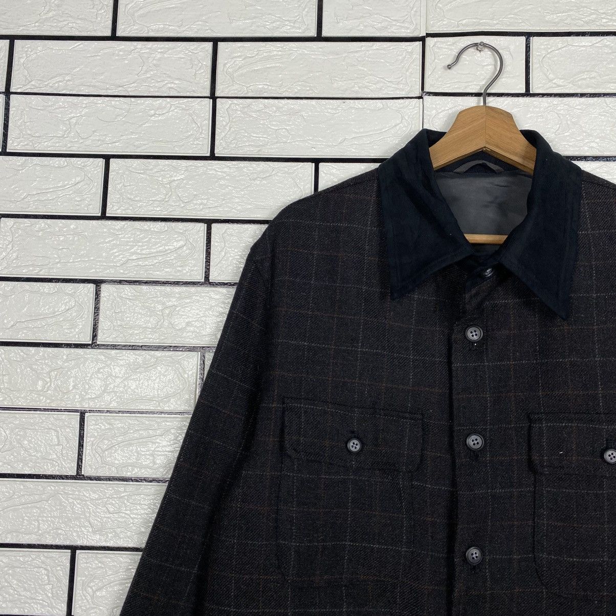 Japanese Brand Vintage Shawl Collar Jacket Tartan Mc Henry Pure Alpaca Wool Size US M / EU 48-50 / 2 - 8 Thumbnail