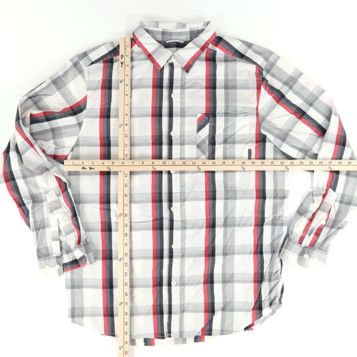 Vintage Columbia Omni-Wick Cotton Blend Plaid Long Sleeve Button Up Shirt White Men's L Size US L / EU 52-54 / 3 - 3 Thumbnail