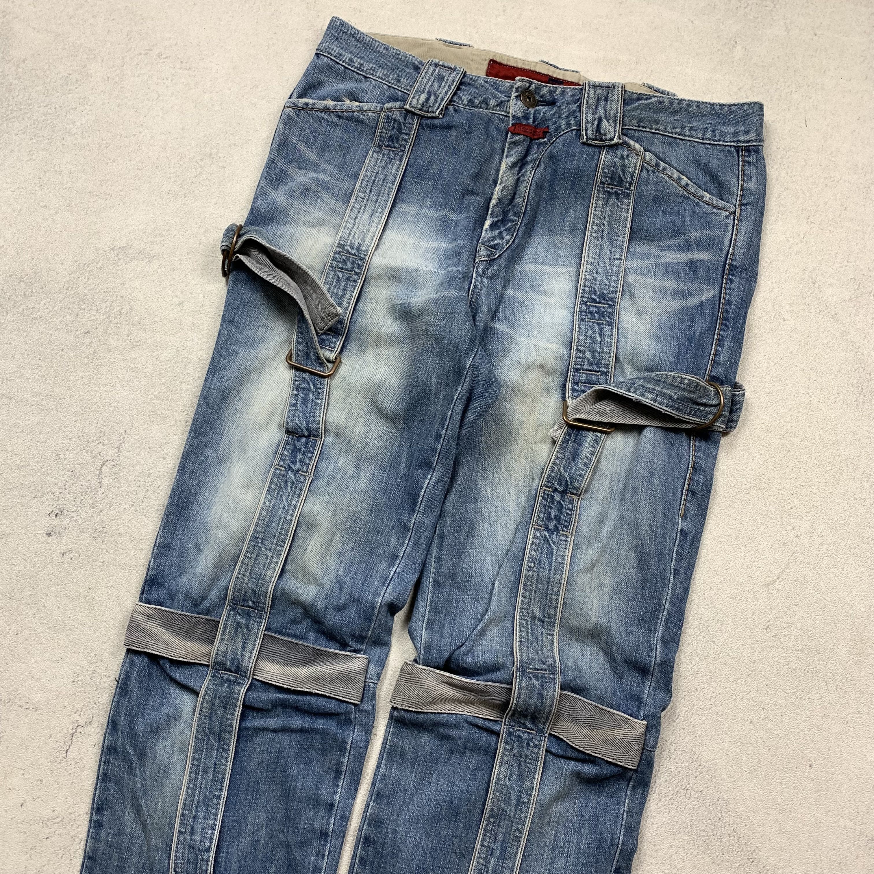 Marithe + Francois Girbaud Marithe Francois Girbaud Denim Pants Punk Bondage Size US 32 / EU 48 - 4 Thumbnail