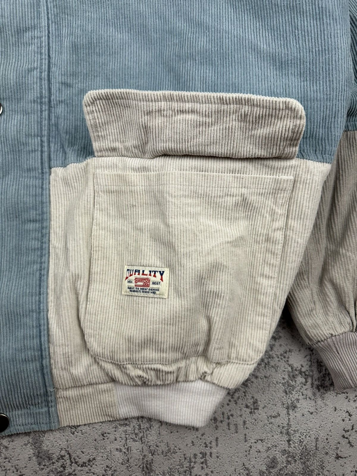 Designer Y2K Zaful Corduroy Colorblock Hooded Jacket Size US M / EU 48-50 / 2 - 10 Thumbnail