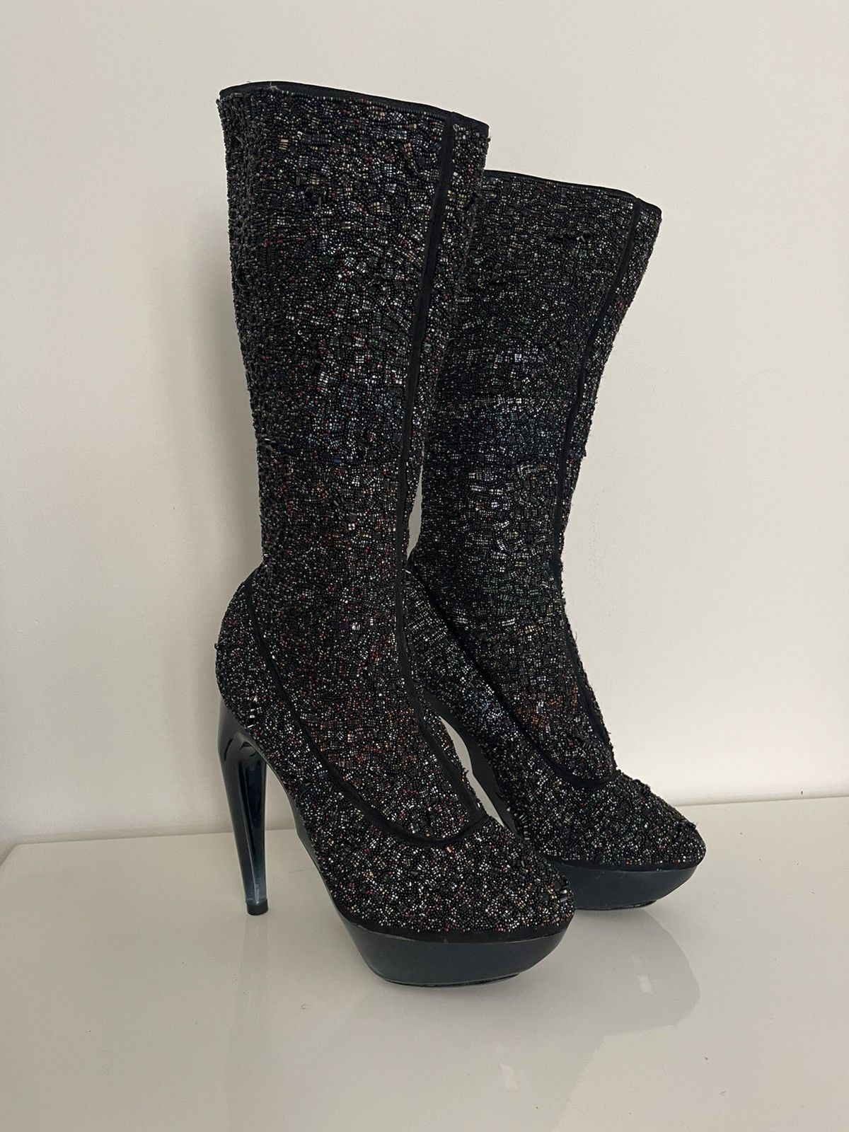 Jil Sander by Raf Simons embroidered sample boots size 39