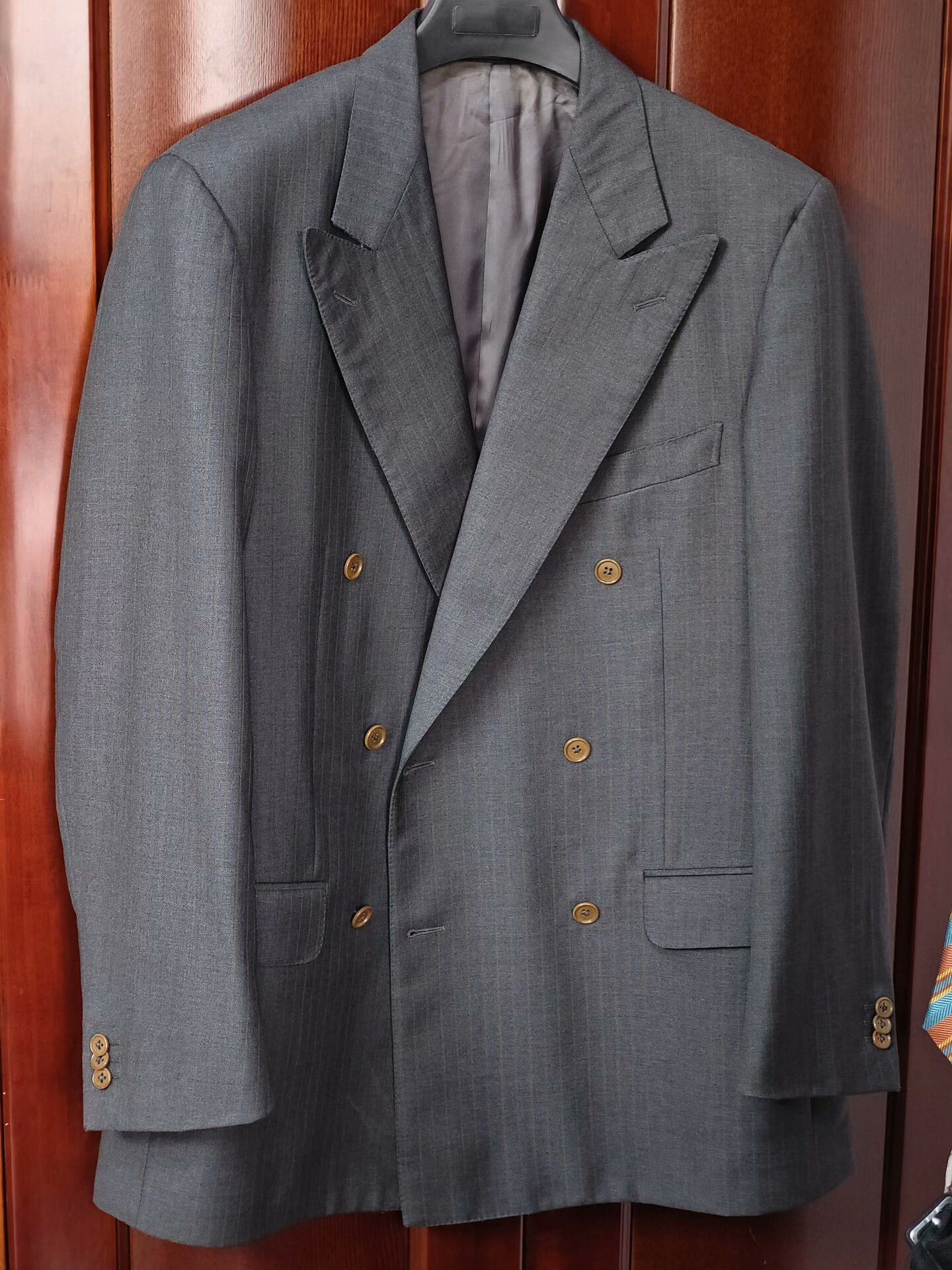 Ermenegildo Zegna Zegna Wool Double-Breasted Suit Jacket Size US M / EU 48-50 / 2 - 1 Thumbnail