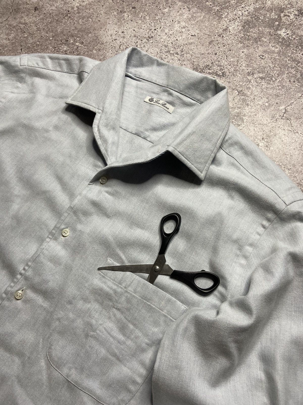 Loro Piana Loro Piana Cotton Buttons Up Long Sleeve Shirt Size US XXL / EU 58 / 5 - 2 Thumbnail