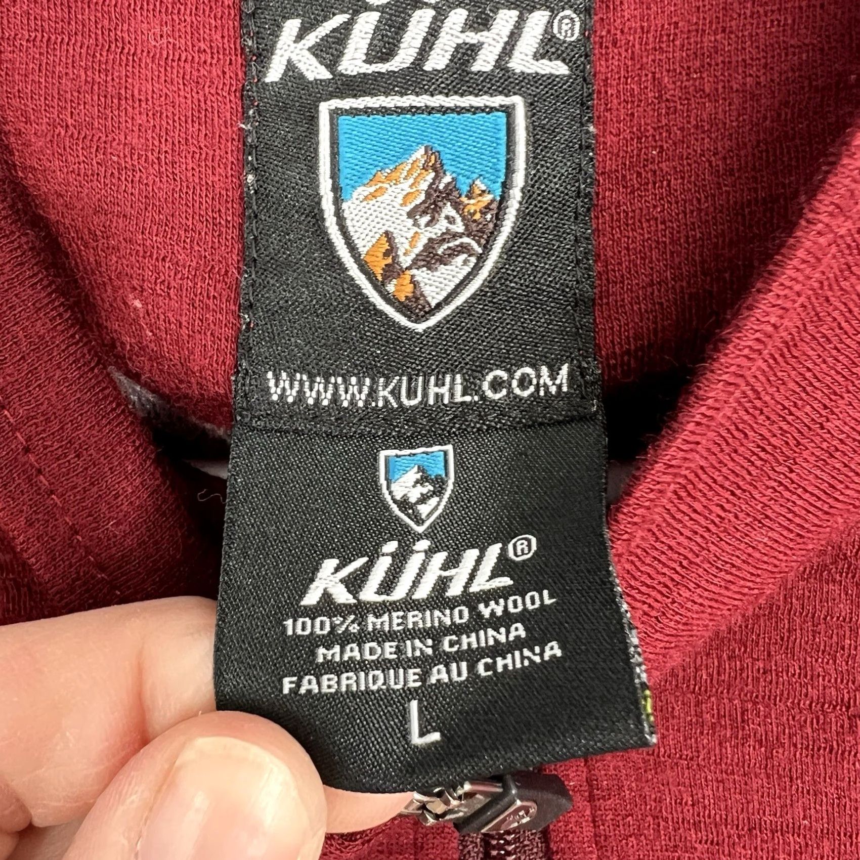 Vintage VINTAGE KÜHL Merino Wool 1/4 Zip Pullover Sweater Mens L Burgundy Outdoor - Flaw Size US L / EU 52-54 / 3 - 6 Thumbnail