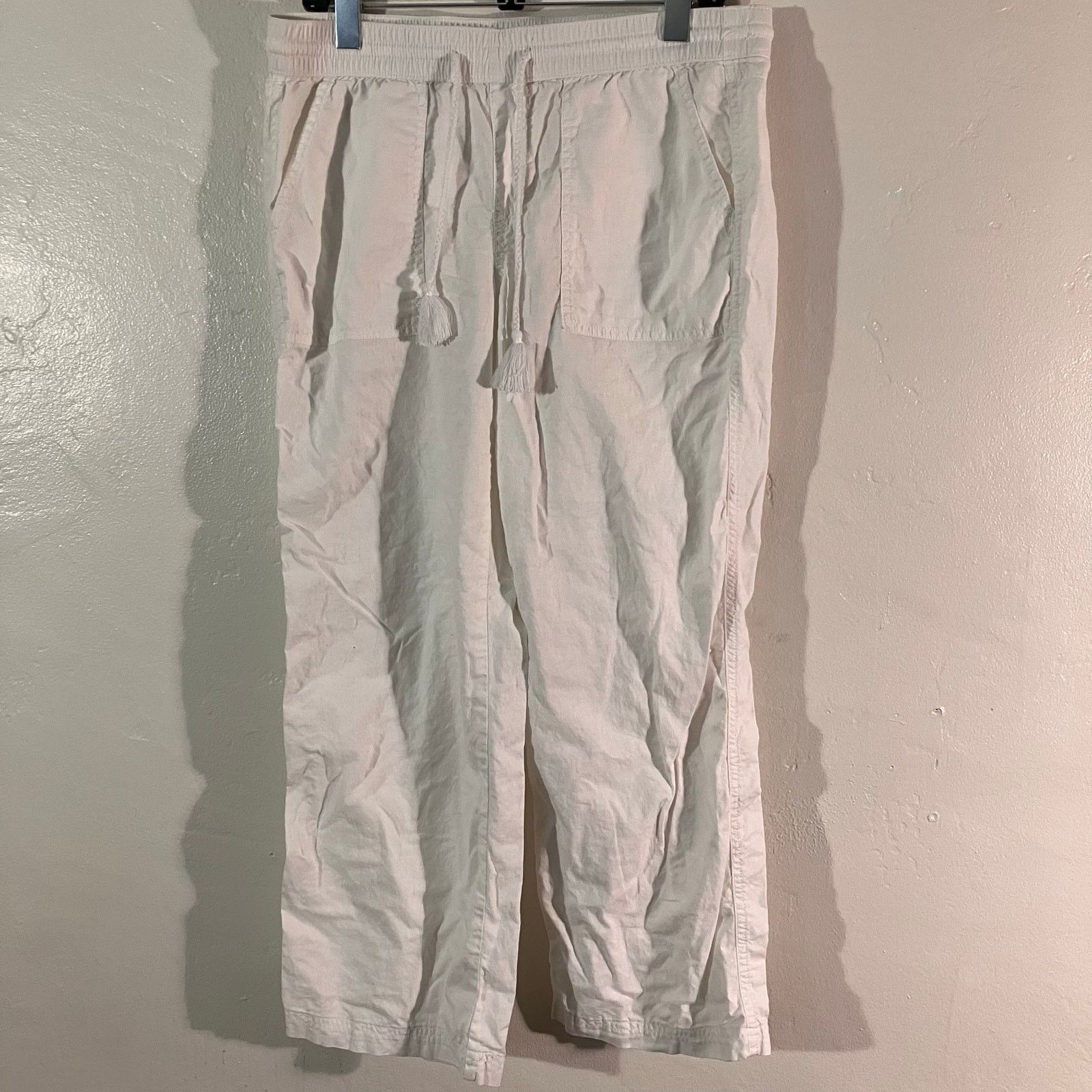 Sonoma Sonoma Goods For Life White Jogger Pants with Drawstring Size 28" / US 6 / IT 42 - 1 Thumbnail
