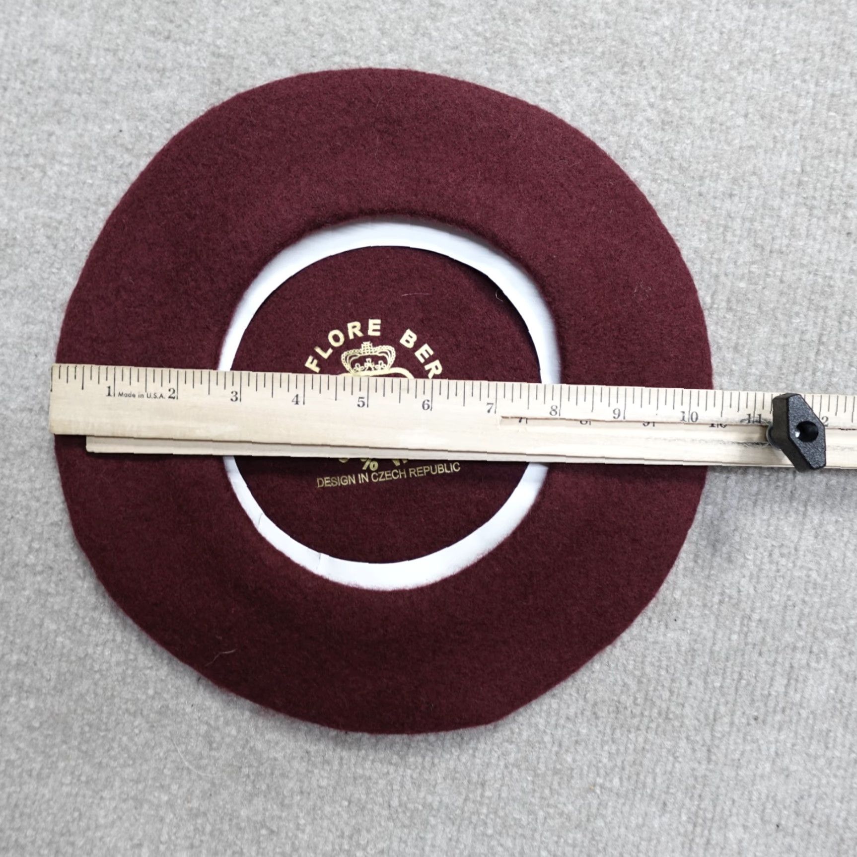 Vintage The Flore Beret Womens Hat Red Burgundy Wool Solid NEW Size ONE SIZE - 4 Thumbnail