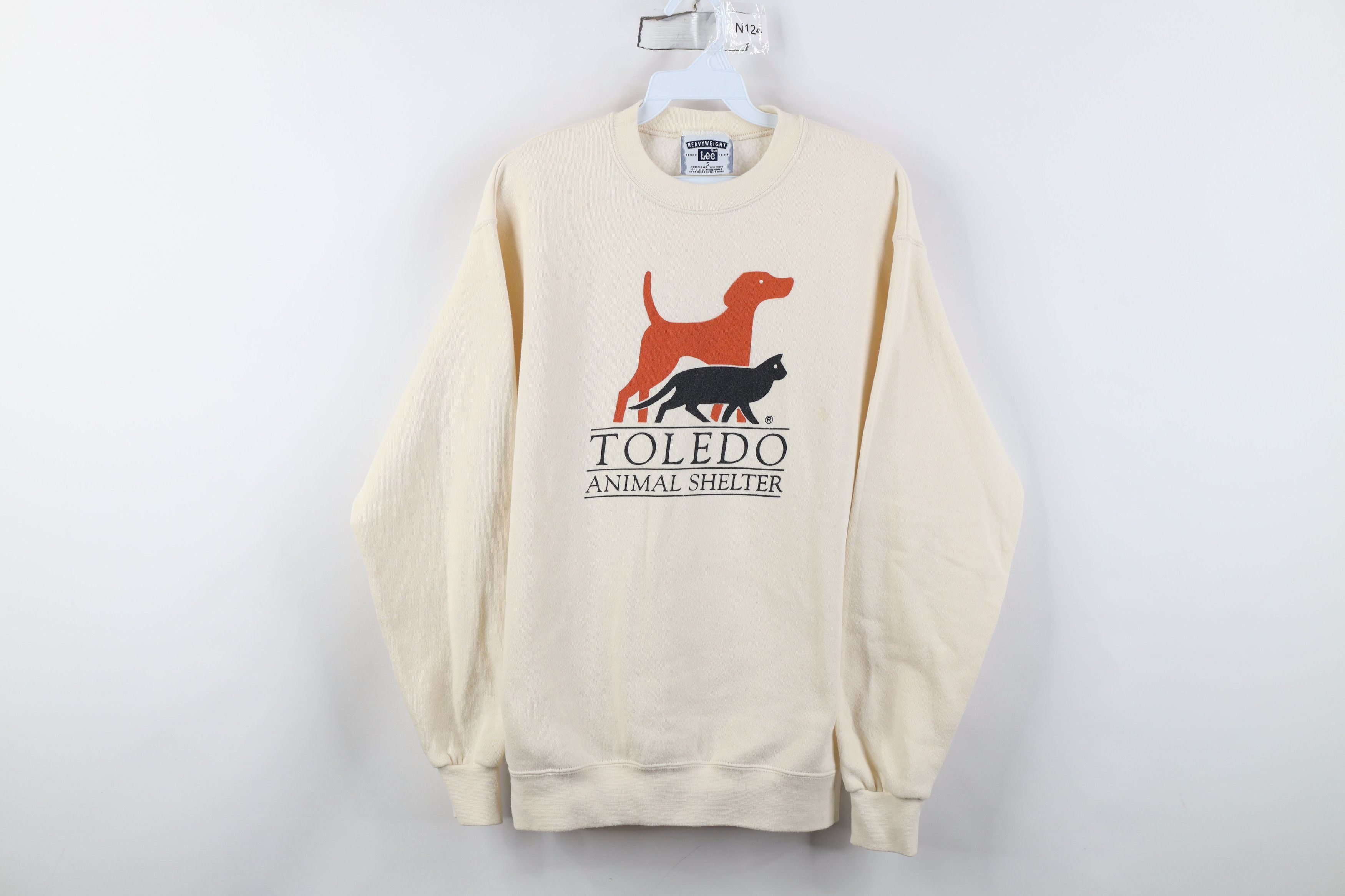 Vintage Vintage 90s Toledo Animal Shelter Dog Cat Sweatshirt Yellow Size S / US 4 / IT 40 - 1 Thumbnail