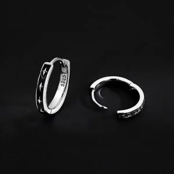 Other 925 Silver Plated Small Silver Hoop Earrings for Men Women Size ONE SIZE - 2 Thumbnail