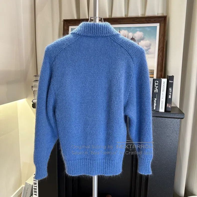 Miu Miu Miu Miu 36 Blue plaid knit cardigan coat Size S / US 4 / IT 40 - 5 Thumbnail