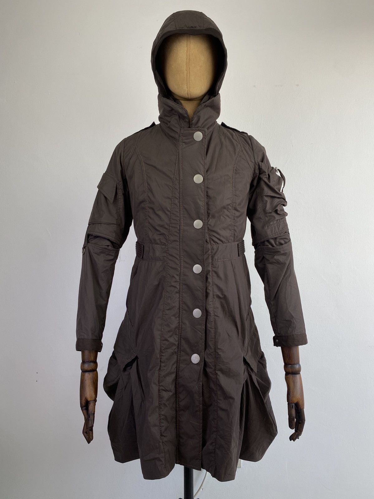Marithe + Francois Girbaud 2000’s MFG Parachute Bondage Cargo Jacket Size L / US 10 / IT 46 - 1 Thumbnail
