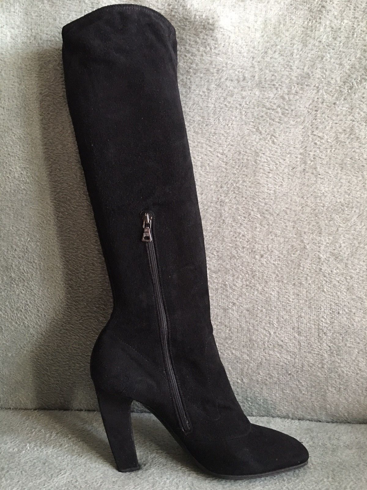 Prada PRADA Calzature Camoscio Black Suede High Boots EU 40 Size US 10 / IT 40 - 9 Thumbnail