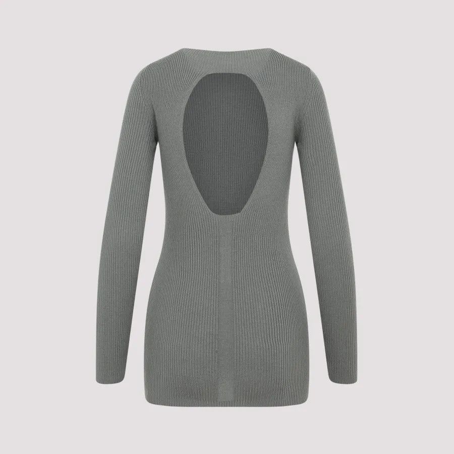 Rick Owens o1y0126 Wool Sweater in Moss Green Size S / US 4 / IT 40 - 2 Thumbnail