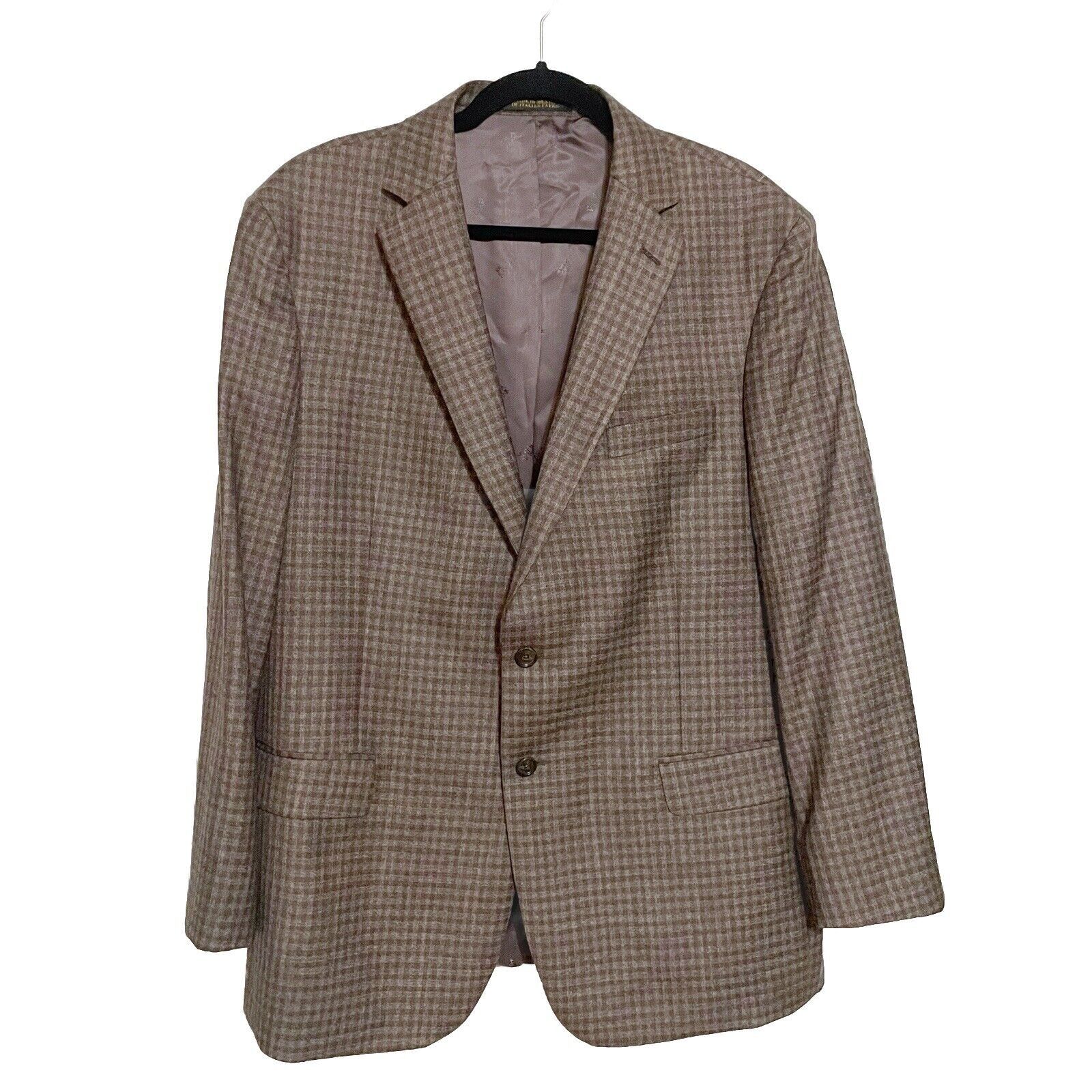 Jos. A. Bank Jos A Bank Reserve Wool Cashmere Brown Blazer Sport Coat 46R Size 46R - 1 Thumbnail