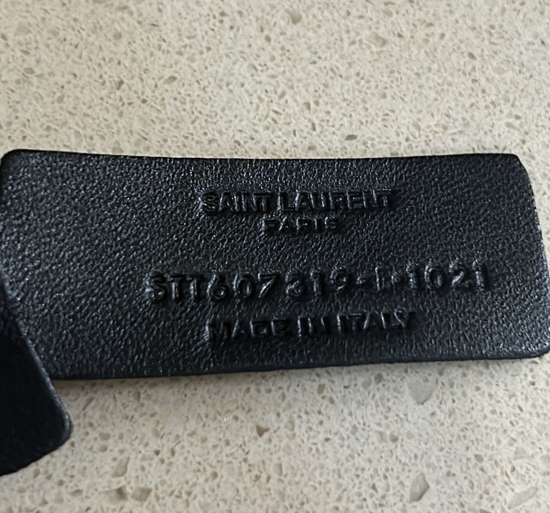 Saint Laurent Paris Saint Laurent OPYUM Bracelet In Crinkled Leather And Metal Size ONE SIZE - 7 Thumbnail