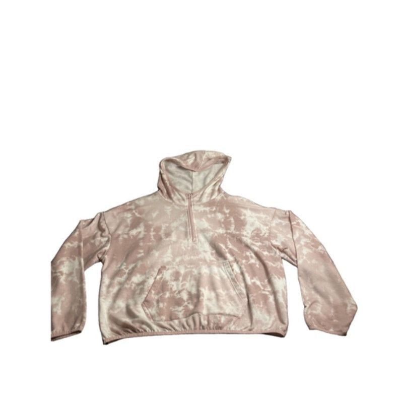 Olive Cozy Tie-Dye Quarter Zip Hoodie Pink White Olive + Oak L Size L / US 10 / IT 46 - 2 Thumbnail