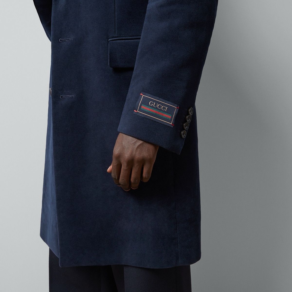 Gucci o1mt1gz0325 Smooth Coat With Gucci Web Label in Dark Blue Size US XL / EU 56 / 4 - 3 Thumbnail